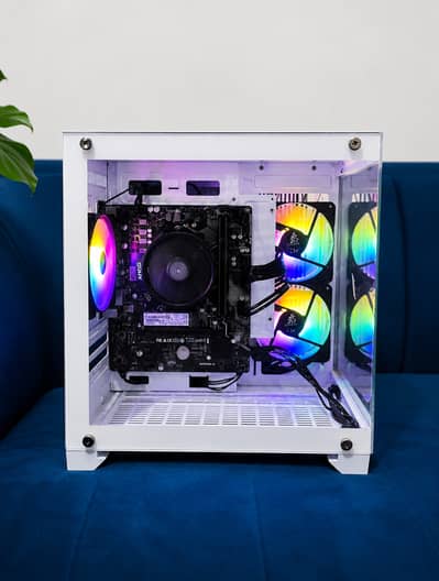 Core i7 6th Gen Gaming/Office PC | 8GB RAM | Dual SSD | White RGB Cas