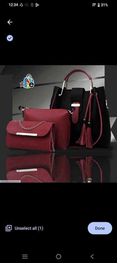  Stylish Women's Handbag Set – 4 Pieces – Premium Quality