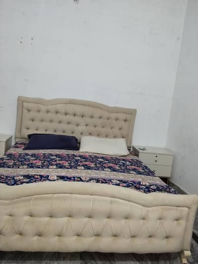 King size bed set with mattress for sale