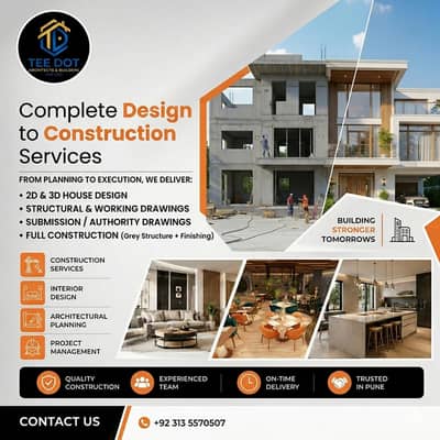 House Construction Services | Grey Structure & Finishing