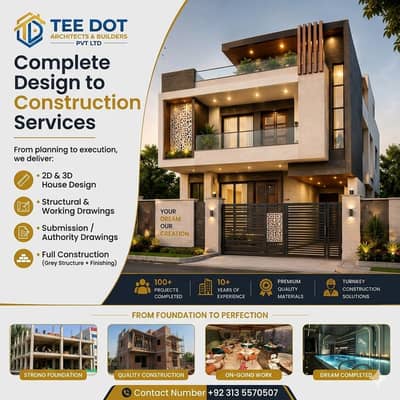 2D & 3D House Design / Architectural & Structural Drawings / Interior