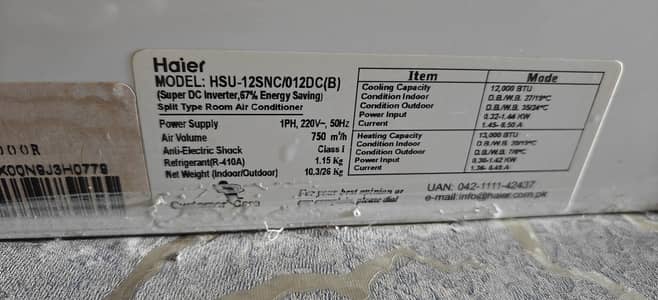 Haier Dc inverter