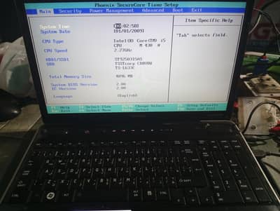 TOSHIBA CORE I5 LAPTOP 4GB RAM, FAULTY, 03122,810,637