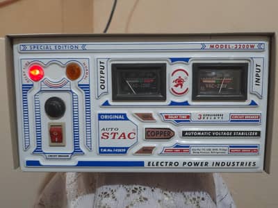 stabilizer stac 3200 watts working m hain copper 100%