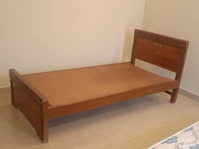 Solid Wood Single Bed (3.25 Feet Wide) – Very Strong Platform Base