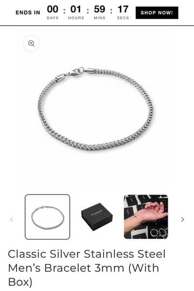 Montero Classic Silver Stainless Steel Bracelet