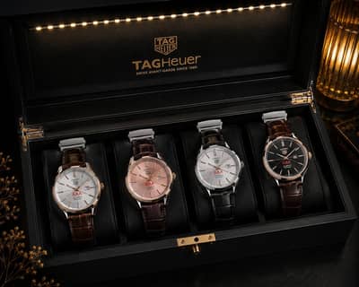 tag heuer leather watches