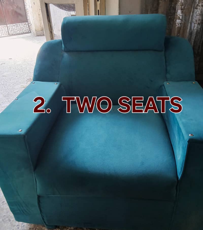2 Two sofas [ 1 seater]. 0