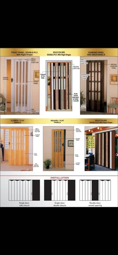 Pvc doors folding / Doors /Slidng Doors/PVC Sliding Door/PVC Partitio