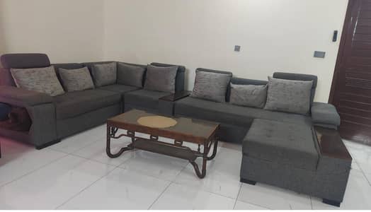 8 seater L shape sofa for sale,with stool free