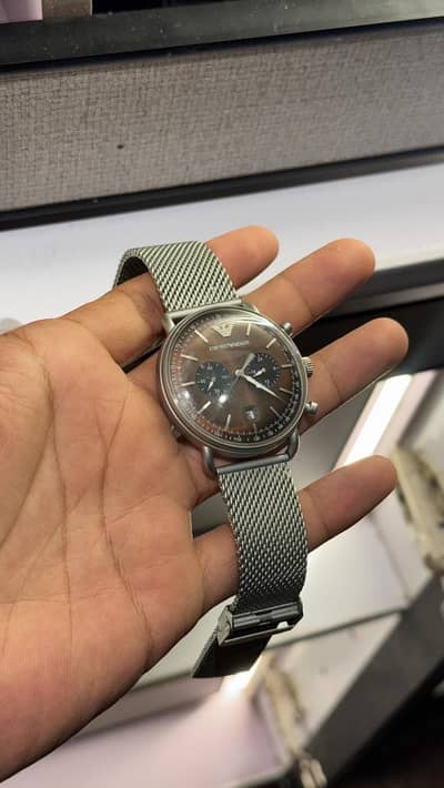 Emporio Armani Mehroon chronograph