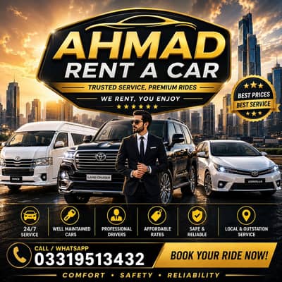 Ahmad rent a  we have all types vehicle available