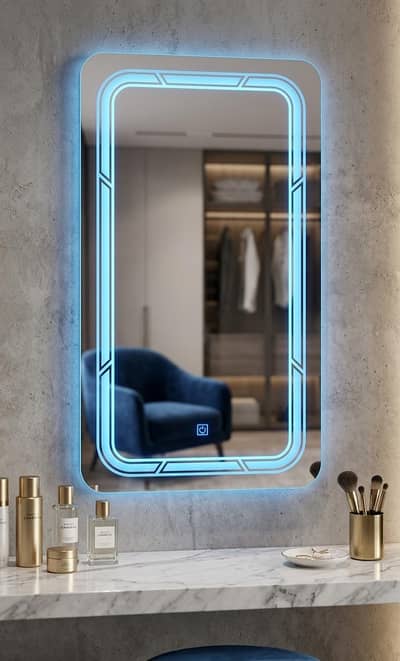 Premium Smart LED Vanity Mirror | Blue Touch-Sensor | 18" x 36" (6mm)