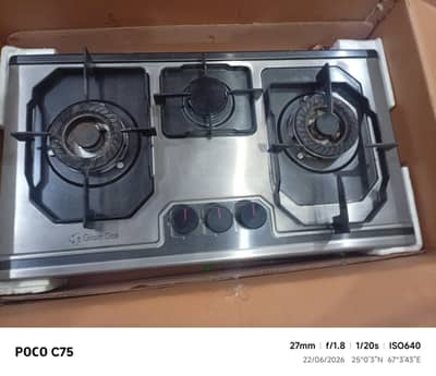 Glam Gas stove LPG B-3 one month use warranty avaleabale