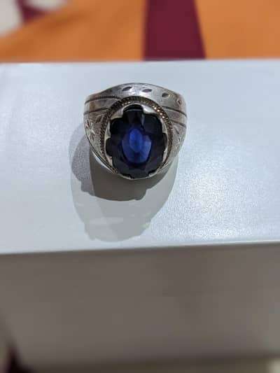 Blue Sapphire (neelam) 92.5 Silver