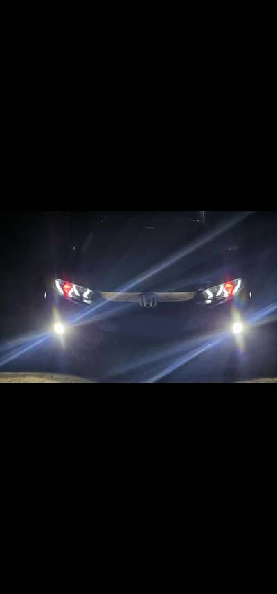 Lamborghini style dual projector lamps head light civic X