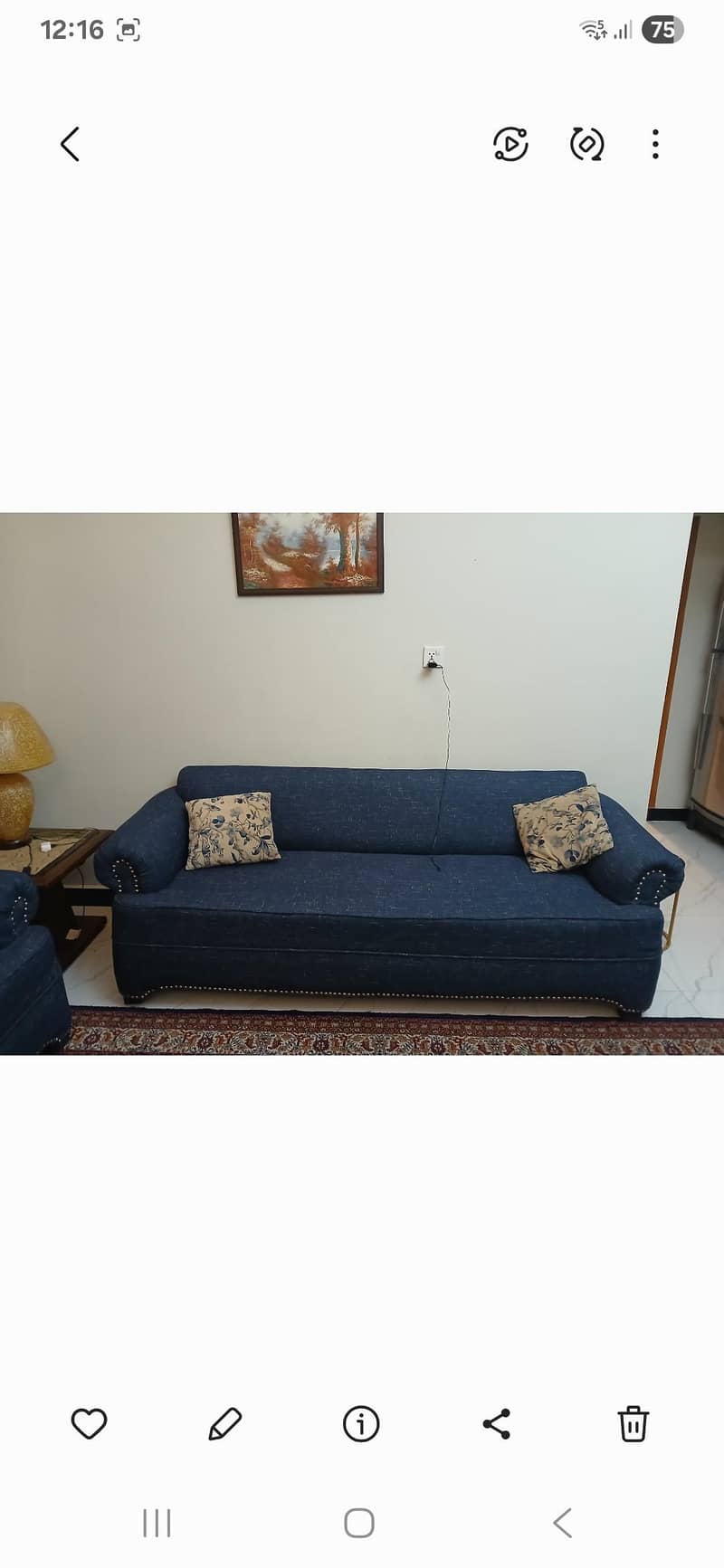 Blue Sofa Set 2