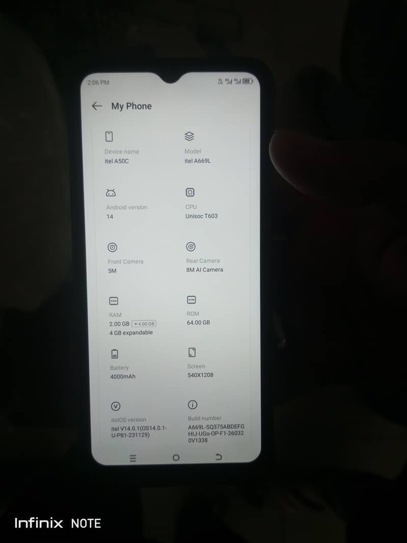 Itel A50C 0