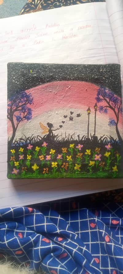 landscape acrylic painting handmade