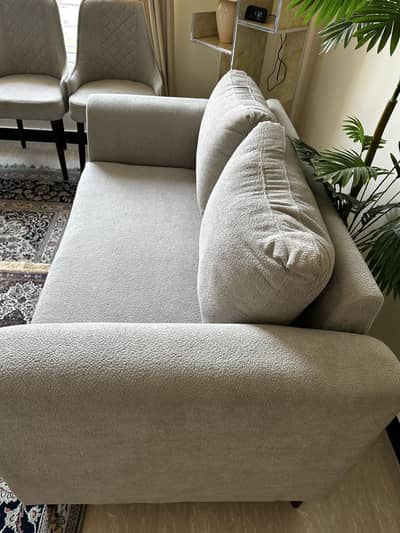 InterWood/Modern Sofa/White Towel Cloth/7 seater