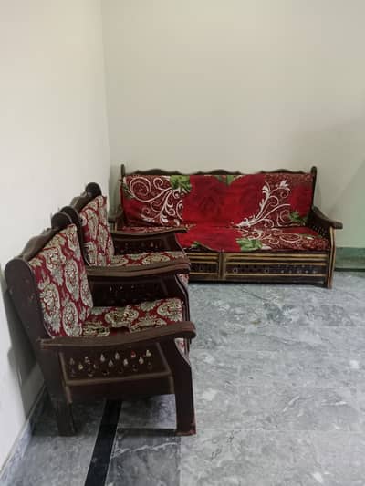 5 Seater Timber Sofa
