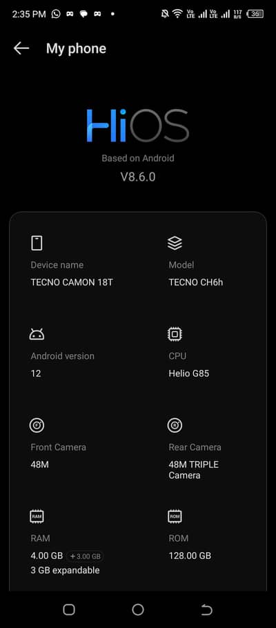 Tecno CAMON 18T
