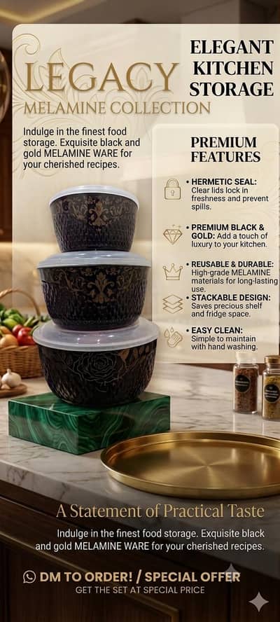 Luxury Melamine Kitchen Storage Set – Bulk & Wholesale Rates Available
