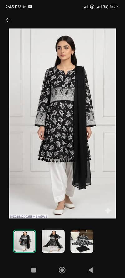 3 pis women lawn stitch suit digital print with lace work