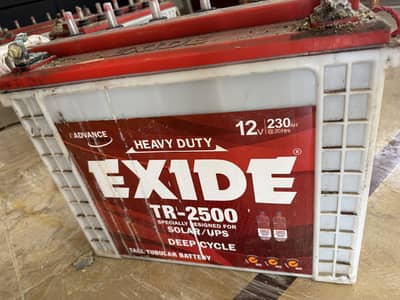 Exide TR-2500 Tall Tubular 12V 230AH Battery