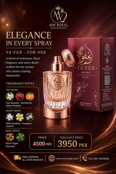 YA'FUR FOR HER PERFUME BY MW ROYAL