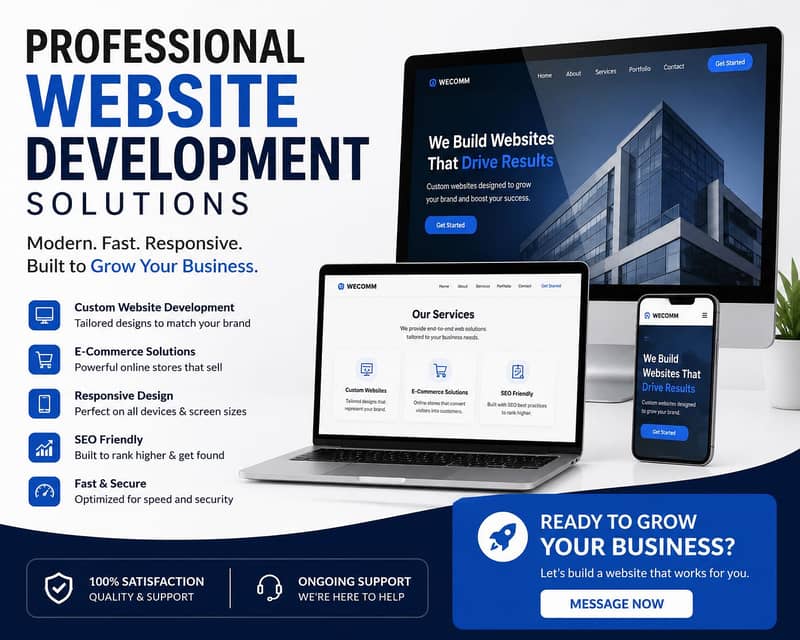 Wordpress website, shopify store, custom website solutions 0