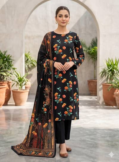 3pc suit || Lawn 3pc suit || Digital Printing suit