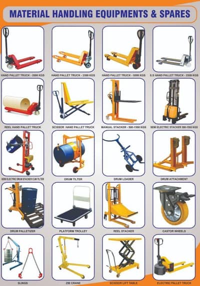 Material handling equipment and spare parts
