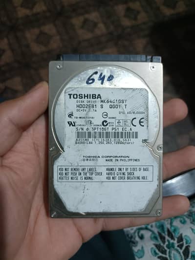 640 Gb Toshiba Hard disk laptop