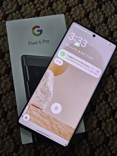 Google Pixel 6 Pro with orignal box and charging pin