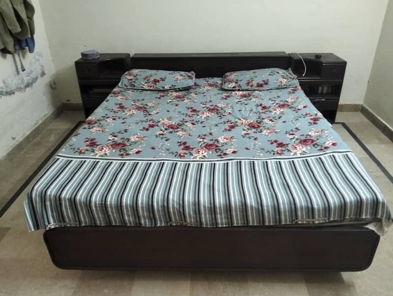 double bed with side table 4