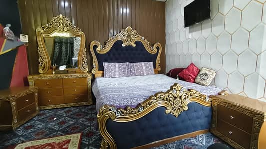 Furniture Bed, Dressing & Side Table with Spring Mattress.