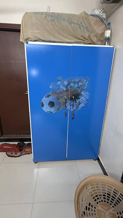 kids blue cupboard