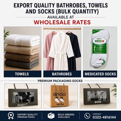 Bathrobes and towels