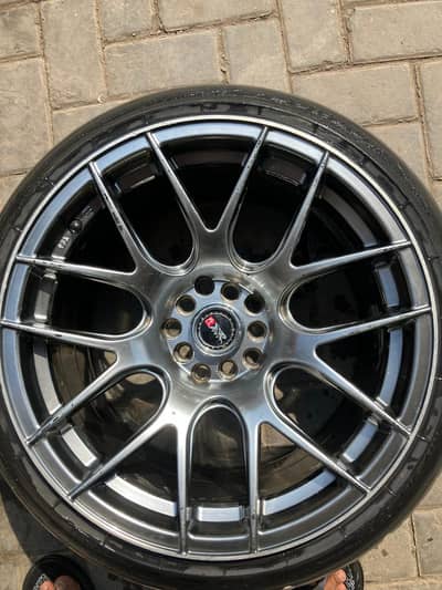 xxr 17 inch chrome rims and tire