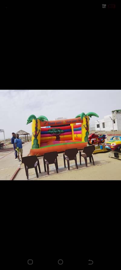 token rides and jumping castles