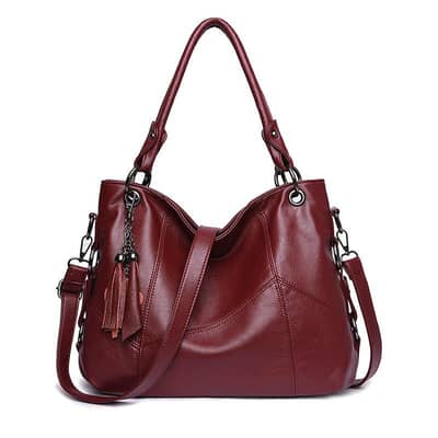 Soft Leather Crossbody Bags with Tassel for Women
