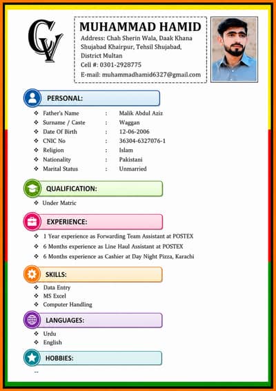 Job ki Zarurat Hai Lahore Mein Plz Koi Job De do Plz