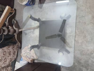 Good Condition Glass Table 3 by 3 feet available - Center Table