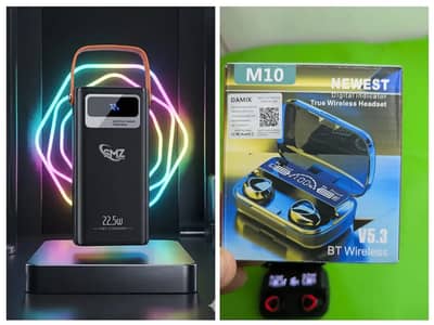 power bank & M10 earbuds