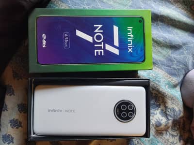 infinix note 7 full ok dibba box full complete 03414449653