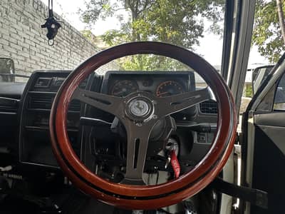 Wooden chrome steering