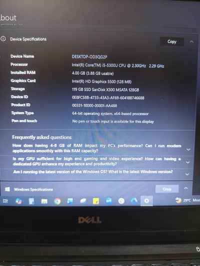 Dell latitude E7450 CORE I 5