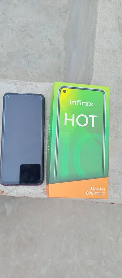 Infinix Hot 10 4gb 64gb home use argent sale