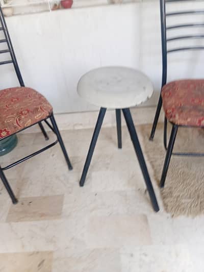 home made cement and wood table